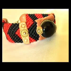 Hand Woven and Gem-Stone Bracelet